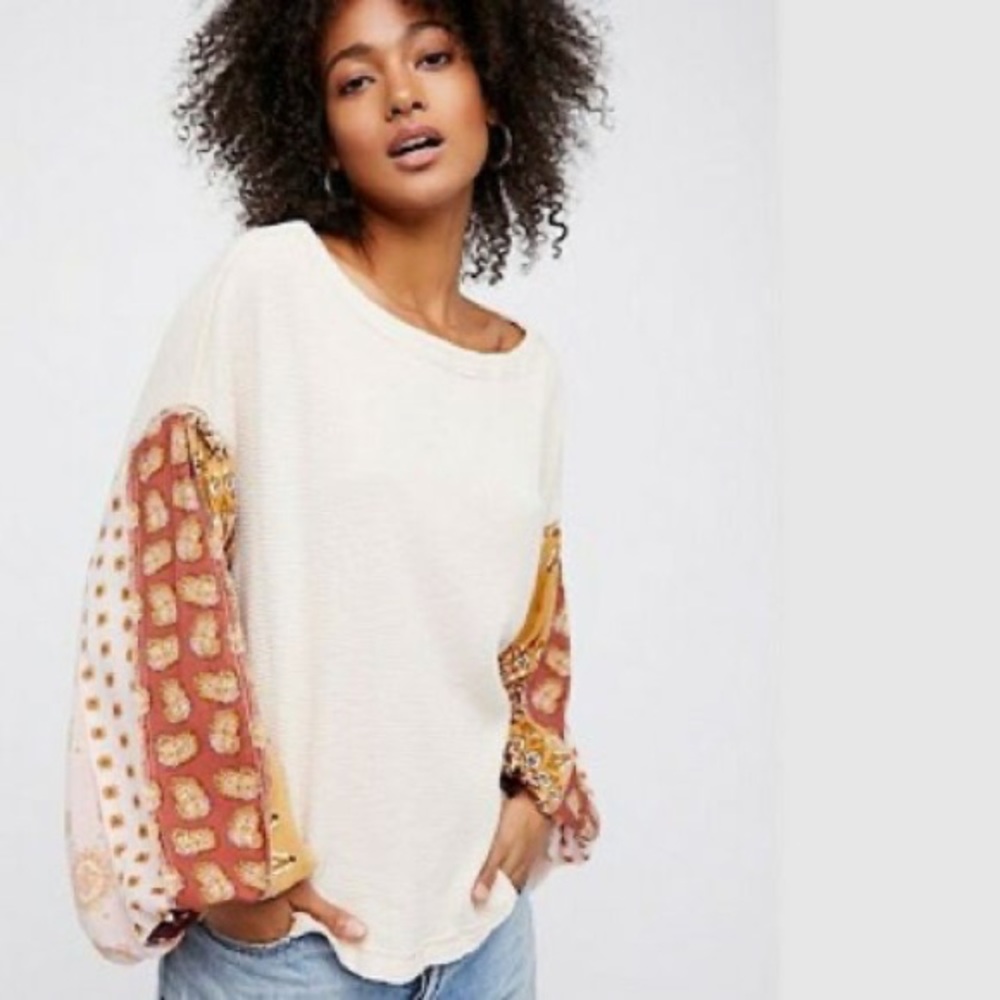 Free People We the Free Blossom Thermal Top Rose - Picture 1 of 6